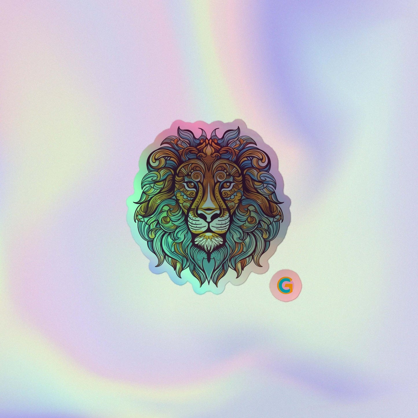Lion Artist Holographic sticker