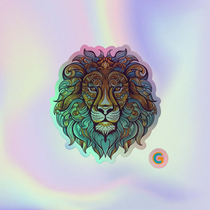 Lion Artist Holographic sticker