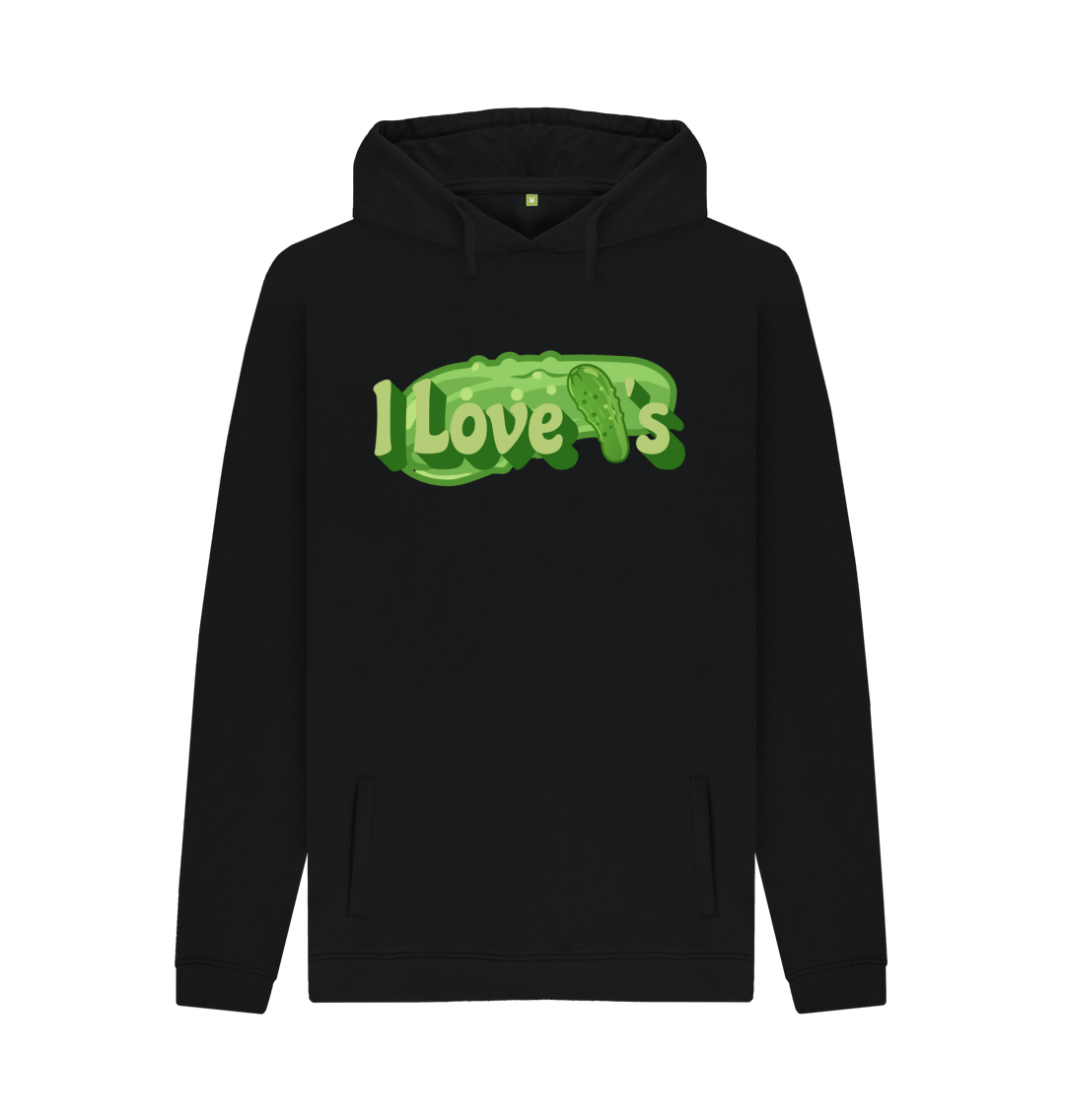 Black Printed Hoody Front