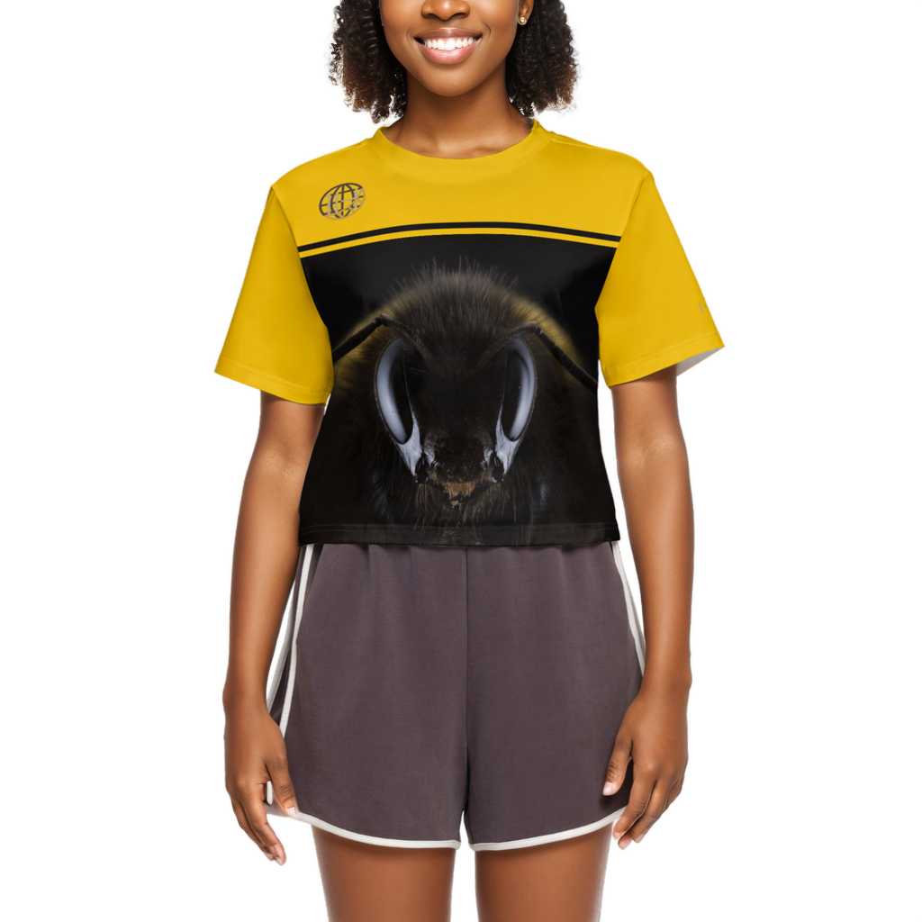 One Home Bee Short Sleeve Cropped T-Shirt