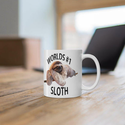 #1 Sloth Ceramic Mug 11oz - Great Creations